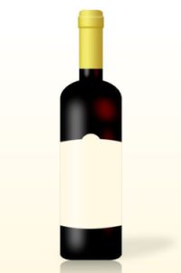 Unlabelled wine bottle